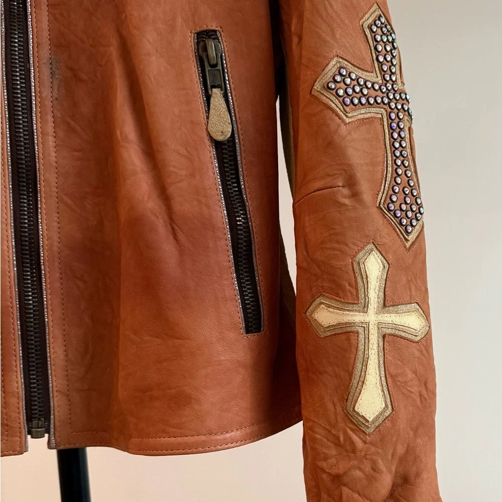 Corral stingray and lamb skin Leather Jacket rare masterpiece - Picture 3 of 16